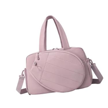 Imagem de menolana Bolsa de ginástica para tênis, bolsa esportiva leve e à água, ideal para viagens curtas de fim de semana, com compartimento para sapatos, Rosa