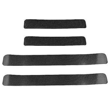 Imagem de Placa de Proteção do Limite da Porta Carro Adesivo Anti-Atrito Anti-Risco 3D Carbono Universal Ignifugo Cobertura Total