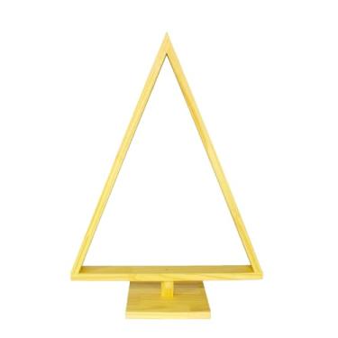 Imagem de Árvore De Natal Mesa Denati Madeira Natural Decoração Enfeite 64cm (Verniz Incolor)