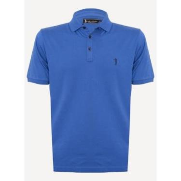 Imagem de Camisa Polo Aleatory Lisa Algodão Pima Azul Royal-Masculino