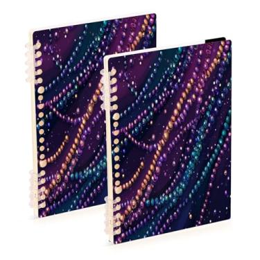 Imagem de Burbuja Cadernos de contas de carnaval, papel pautado universitário A5 com 60 folhas, fichário para escritório, 2 unidades