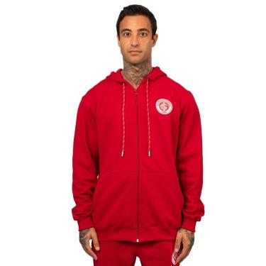 Imagem de Moletom Canguru Aberto com Ziper Capuz Internacional Oficial-Masculino