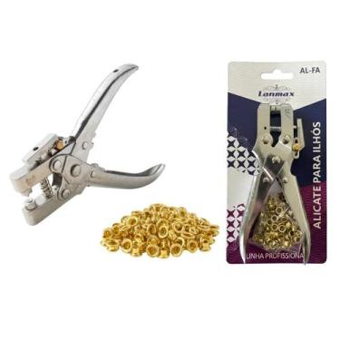 Imagem de Alicate Furador e Aplicador Lanmax 2 em 1 para Ilhós em Tecido Couro e