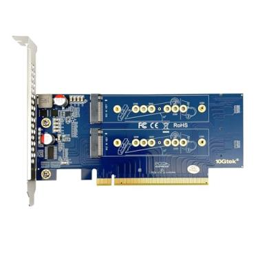 Imagem de ipolex Placa adaptador SSD M.2 M.2 de 4 portas PCIe 3.0 x16 NVMe M.2, expansão SSD Quad M.2 2280, compatível com PCIe 2.0/1.0, requer bifurcação do BIOS