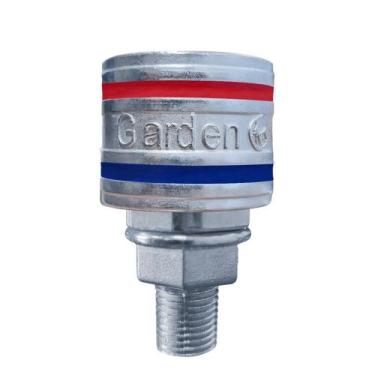 Imagem de Engate Rápido de Ar P/ Compressor Rosca Macho Crômado 1/4'' - Garden