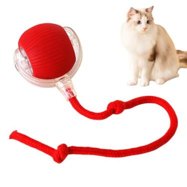 Imagem de Brinquedo Automático para Gato Interativo Elétrico Inteligente - Estimula o Instinto de Caça Liga Desliga Ativação por Ação Recarregável Fácil Limpar Três Modos Operação Super Integrado Rotação com Co