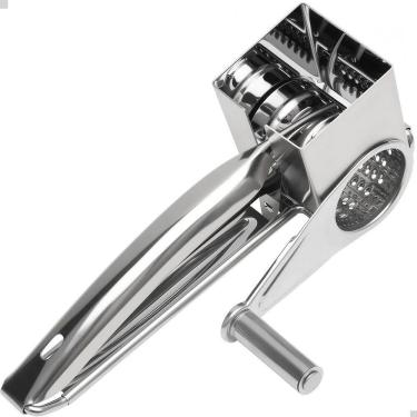 Imagem de Ralador Queijo Giratório Inox Manual Manivela Profissional