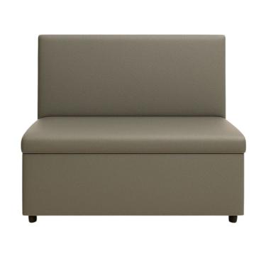 Imagem de Canto Alemão 90x45 Encosto Liso Moderno Clean Suede ou Courino para Local Pequeno