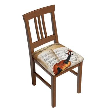 Imagem de ZERAOKE Borboleta e violoncelo – Capa de almofada quadrada estampada completa com laços para decoração de cadeira de jantar, casa de casamento. Duas peças