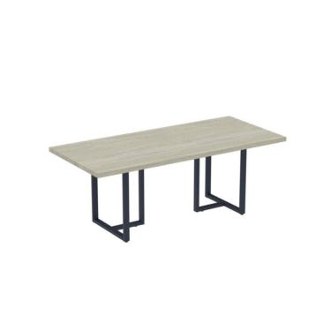 Imagem de Mesa Reunião Retangular 2000x900mm Pe40tub Castanheira Natural-azul Delrei