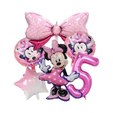 Imagem de Conjunto De Balões De Aniversário Da Minnie Mouse Balões Numéricos Dec