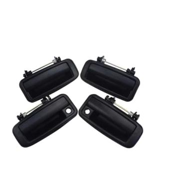 Imagem de Maçanetas externas pretas para portas dianteiras e traseiras, esquerda e direita, e fechaduras compatíveis com Toyota Corolla Geo Prizm 1.6L 1988 1989 1990 1991 1992
