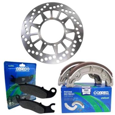 Imagem de Kit Disco de Freio Crosser 150 2014 A 2017 Com Pastilhas e Lonas Cobre