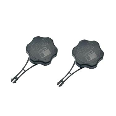 Imagem de 2 peças de tampa de tanque de combustível 594061 com tampas de tanque de gás O-ring compatível com motores Briggs e Stratton série 675EXi 725EXi Toro Crafts-man m230 m110 substitui 84004416 597414