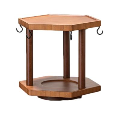 Imagem de LNQKJXIIA Boutiques US Porta-canecas de café de madeira maciça, organizador multiuso, elegante suporte de mesa para cozinha, sala de estar