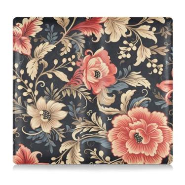 Imagem de CEBUGI Porta-luvas vintage floral, porta-luvas, porta-luvas, organizador de documentos, 12,5 cm x 24 cm