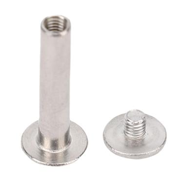 Imagem de Yinhing 100 Conjuntos de Kit de Prendedor de Rebite Redondo Plano de Aço Inoxidável M3 para Artesanato Em Couro, Acessórios de Roupas e Projetos de Bricolagem Inclui Rebites e Parafusos de 4x16x8,5 Mm para Durabilidade Superior e