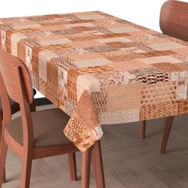 Imagem de Toalha de Mesa Plástica Impermeável Fácil de Limpar para 4 6 8 e 10 Lugares – Jogo Americano Resistente e Decorativo (Sisal,10 Cadeiras (3,20x1,40mt))