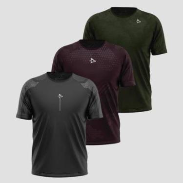 Imagem de Kit 3 Camisetas Apex Sem costura Alpha Co-Masculino