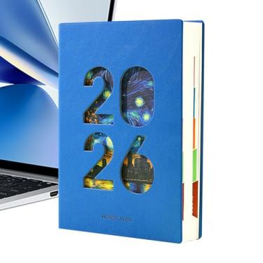 Imagem de Planner Mensal de Calendário | Agenda Portátil Recortada Para 2026 | De Agenda E Notas 2026 - Para Escola, Professores, Estudantes, Universidade, Escritório, Trabalho, Casa E Negócios