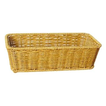 Imagem de IEUDNS Cesta de vime decorativa para frutas e legumes, organizador de mesa para quarto, dormitório, restaurante e cozinha, M