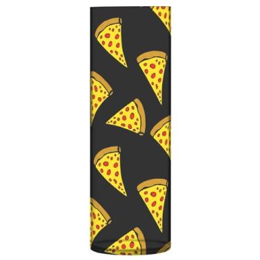 Imagem de CEBUGI Vaso de flor de pizza de desenho animado 10 x 30 cm, vaso cilíndrico para flores, vaso transparente inquebrável para decoração de casa de festa de casamento