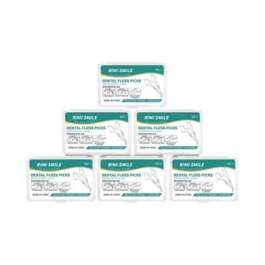 Imagem de Pacote Em Lote De Palitos De Fio Dental Finos Para Limpeza Interdentár