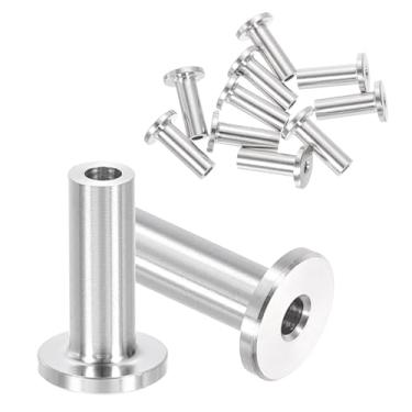 Imagem de PATIKIL Ferragens para trilhos de cabos, pacote com 10 mangas protetoras de corrimão de aço inoxidável T316 ilhós de proteção para postes de madeira de corda de fio de 1/20.3 cm