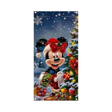 Imagem de Decoração De Porta De Natal Mickey Minnie Mouse Com Boneco De Neve, Ba
