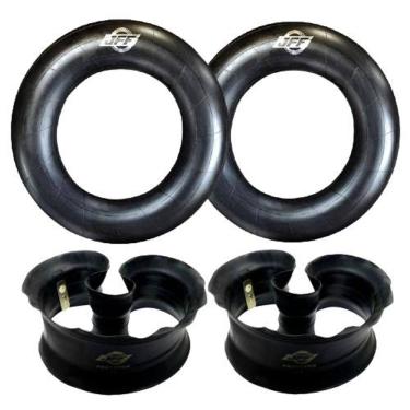 Imagem de Kit 2 Camaras de Ar 600-9 Aro 9 Js2 Jff + 2 Protetores 9 122mm Jff