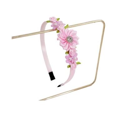 Imagem de Tiara De Cristal Com Flor E Pérola Para Meninas, Acessórios De Cabelo 