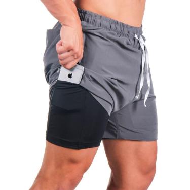 Imagem de Bermuda 2 em 1 Masculina Corrida Treino Academia Surty Athletic Code-Masculino