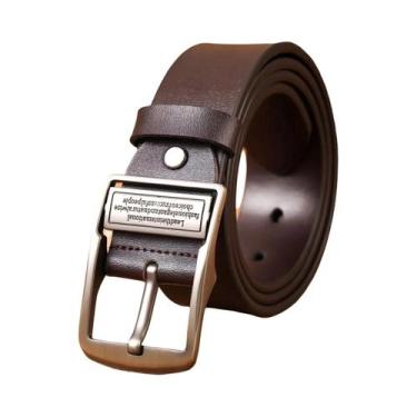 Imagem de Cinto De Couro Masculino Em Couro De Vaca Com Fivela De Liga Luxuosa P