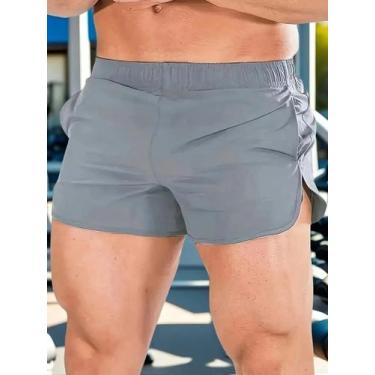 Imagem de Bermuda Esportiva Masculina De Secagem Rápida E Respirável Com Cintura