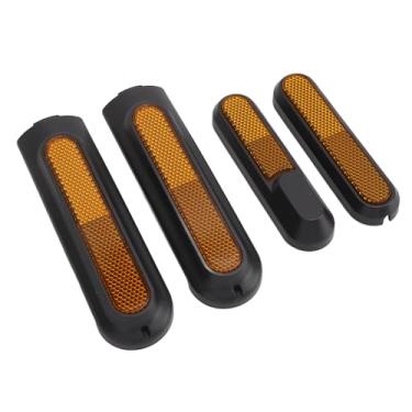 Imagem de KIMISS 4PCS Scooter Elétrico Tampa da Roda Lateral Traseira para Ajuste para Pro4 Mi4 | Calotas Em ABS Com Adesivos Refletivos | Estojo Protetor | Fácil Instalação
