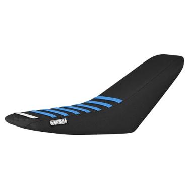 Imagem de Enjoy Mfg Capa de assento - Compatível com Riding Times GT73/GT73 Pro eMoto Bike_#540 (toda preta com nervuras azuis claras)