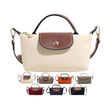 Imagem de Bolsas transversais pequenas para mulheres - Bolsas acolchoadas com alça ajustável para mulheres, bolsas de ombro femininas, Branco quente, Small, Bolsas transversais com fivela para mulheres