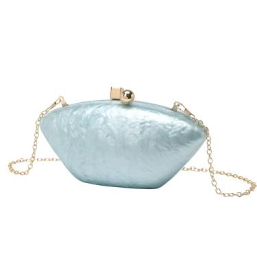 Imagem de KAPPDE Bolsas femininas de acrílico modernas bolsas de ombro para celular, Azul, One Size