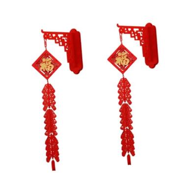 Imagem de Nishiyuenyi 2 peças de decoração de Ano 2026 com cavalo, decoração para casa, pingente da sorte para o Festival da Primavera e janela, Style D