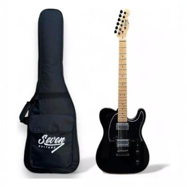 Imagem de Guitarra Telecaster Seven Stc-307 HH Preta C/ Bag - Seven Guitars