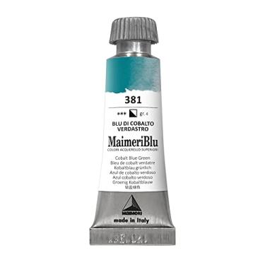 Imagem de MAIMERI BLU Tinta Aquarela Profissional Bisnaga 12ml, Azul Cobalto Verdoso