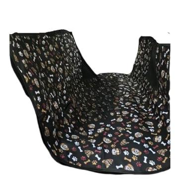 Imagem de Capa Protetora Banco Traseiro Impermeável Pet com Viseira Capa Pet Carro(PRETO ESTAMPADO)