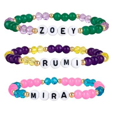 Imagem de GRBeid Para pulseiras, presentes, brinquedos, 3 conjuntos, para Huntrix Saja Boys Mercadoria para fãs de Rumi Mira Zoey, presentes de cosplay, acessórios de roupa, joias de amizade para mulheres_7