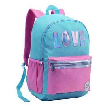 Imagem de Mochila Feminina Love Juvenil Dl1264 Escolar Passeio  - Denlex, Escola
