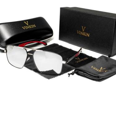 Imagem de Óculos De Sol Vinkin Masculino Polarizado Uv400 Luxuoso, Espelhado