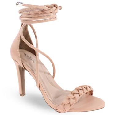 Imagem de Sandália Modarpe Salto Fino Amarração Feminina F04 Cor:Rosa;Tamanho:38