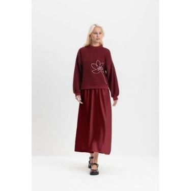 Imagem de Blusão Feminino Bordado Floral Essendi-Feminino