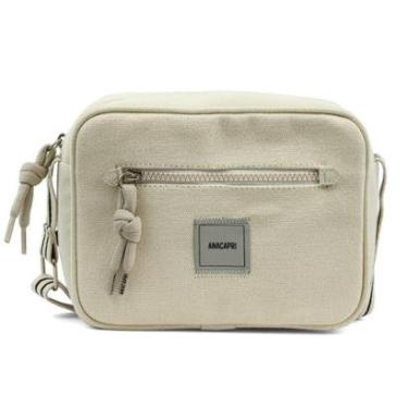 Imagem de Bolsa Anacapri Crossbody Branca Lona Media-Feminino