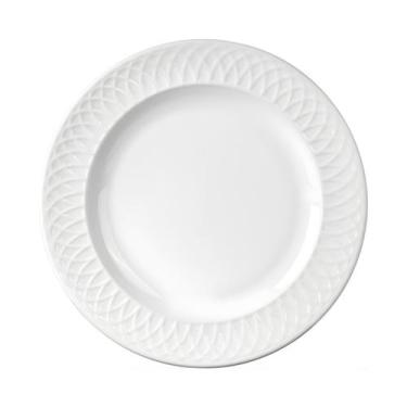 Imagem de Prato Sobremesa Vidro Opalino Branco 19 cm Divine Mesa Jantar Resisten