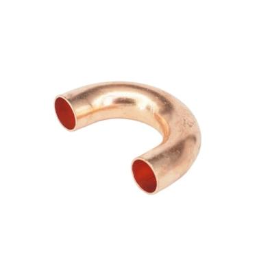 Imagem de 12,7 x 0,7 x 32 mm 180 graus curva cobre tubulação solda encanamento para gás água óleo WWECCQIJ